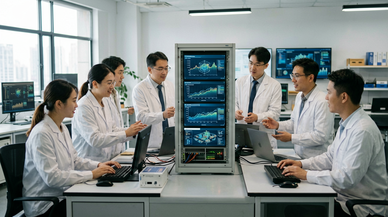 乐竟技术研发实验室中的核心设备与研发团队